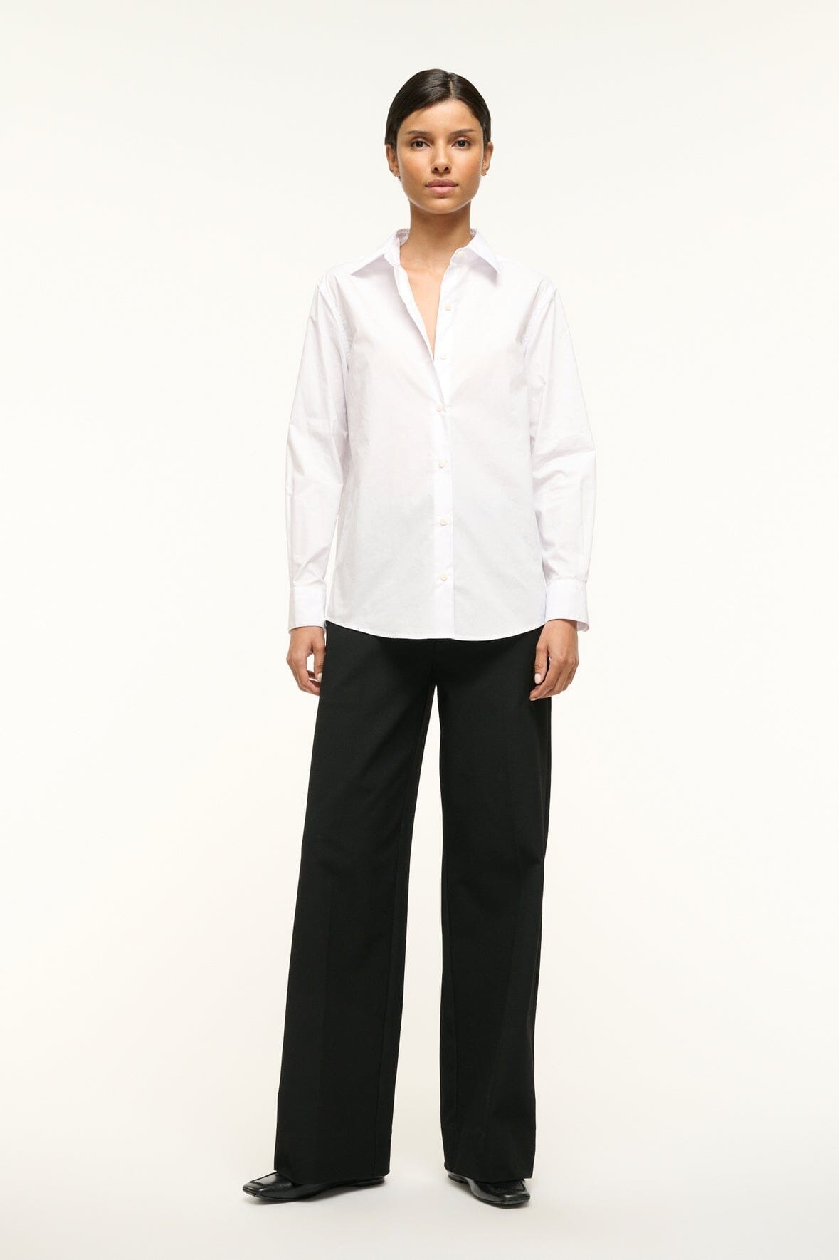 STAUD ROXBURY POPLIN SHIRT WHITE - 3