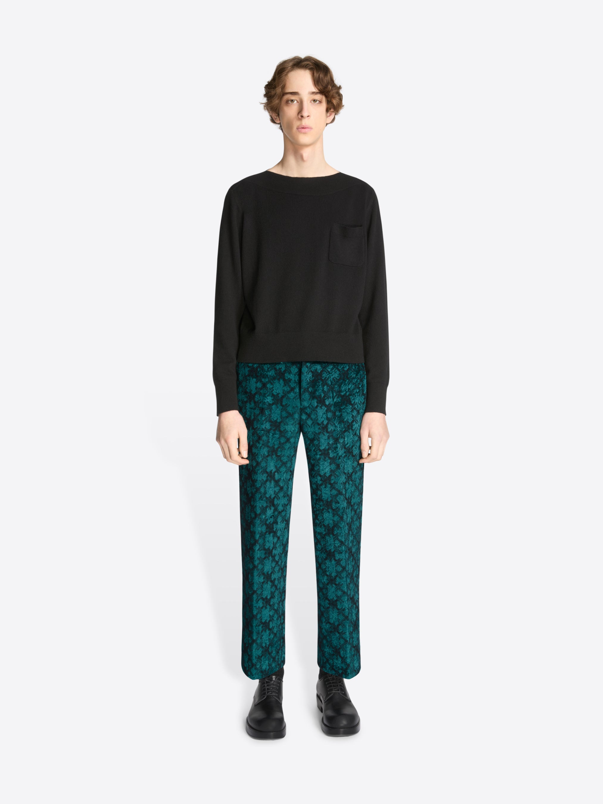 CROPPED JACQUARD PANTS - 2