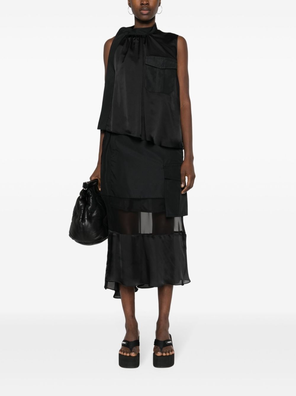 asymmetric midi skirt - 2
