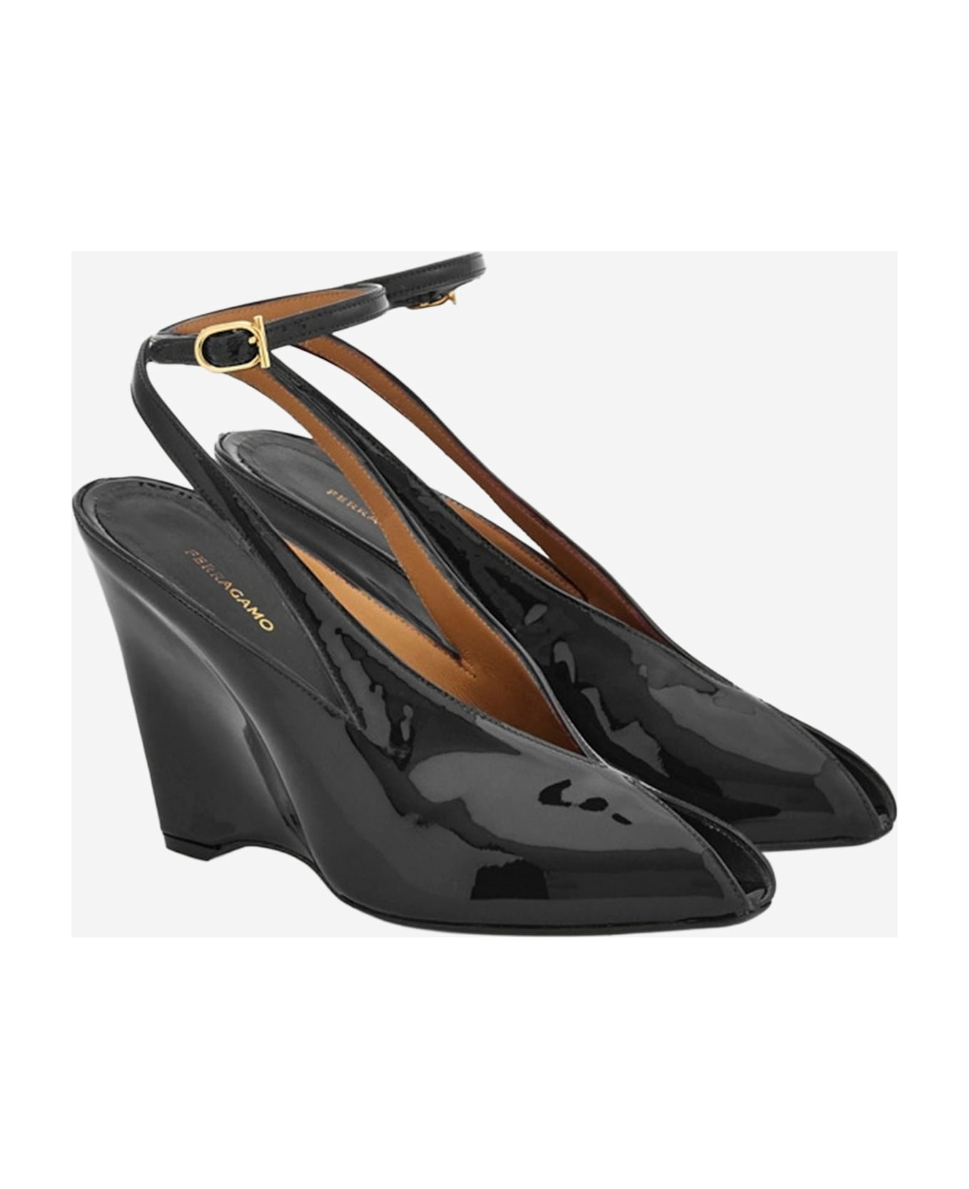 Peep Toe Wedge Sandals - 2