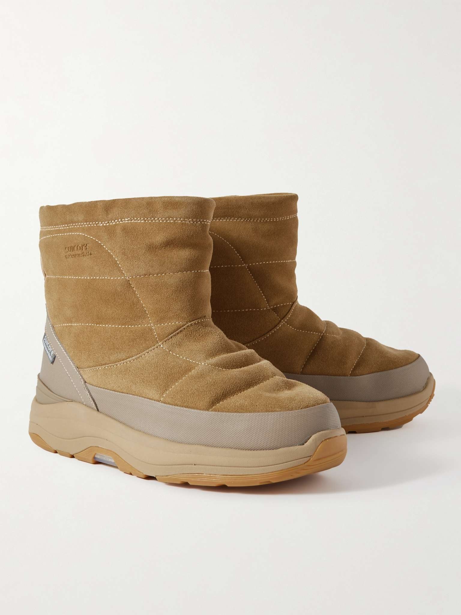 + thisisneverthat® Bower-abTNT Rubber-Trimmed Quilted Suede Boots - 4