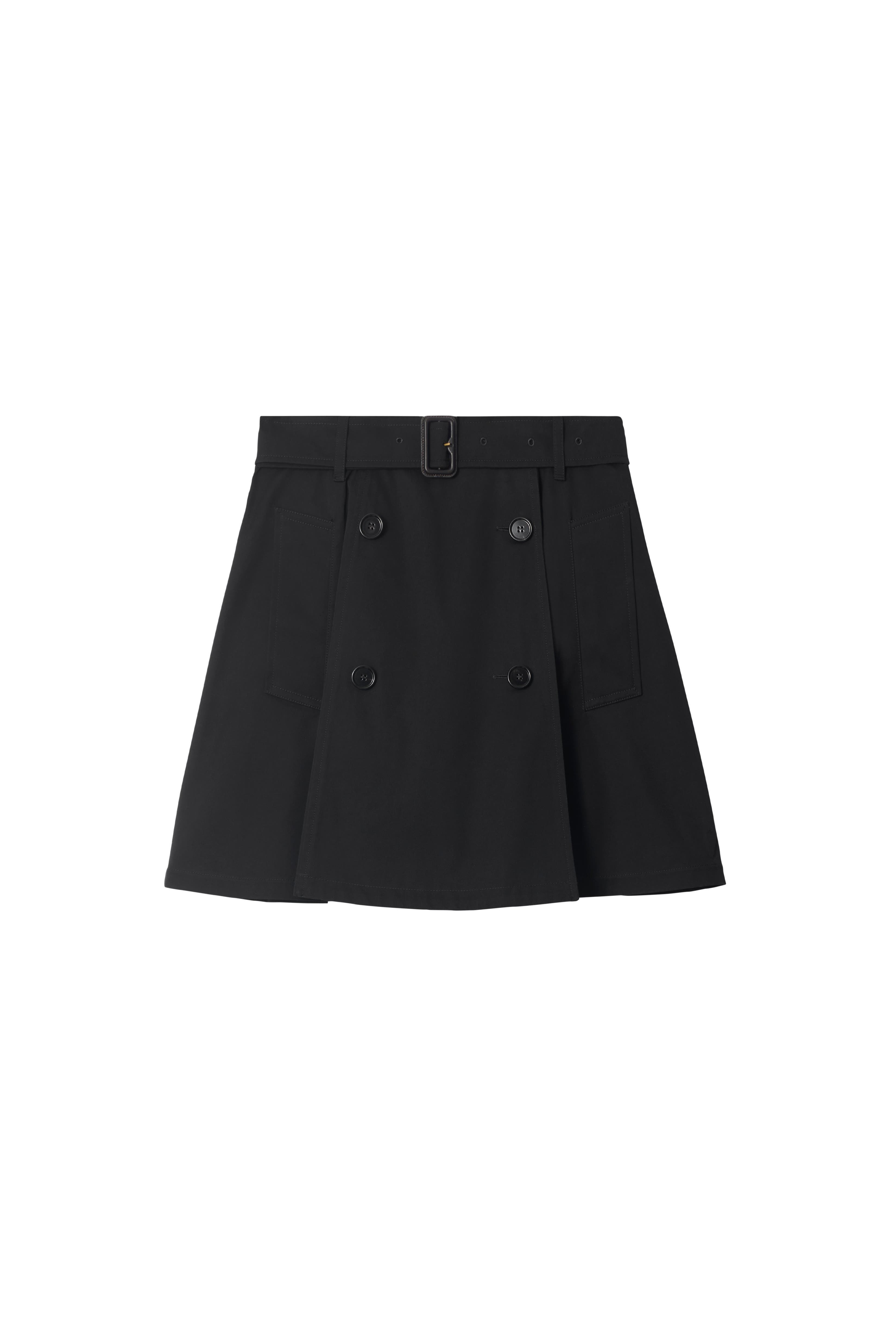 burberry Gabardine Trench Mini Skirt in Black at Nordstrom - 2