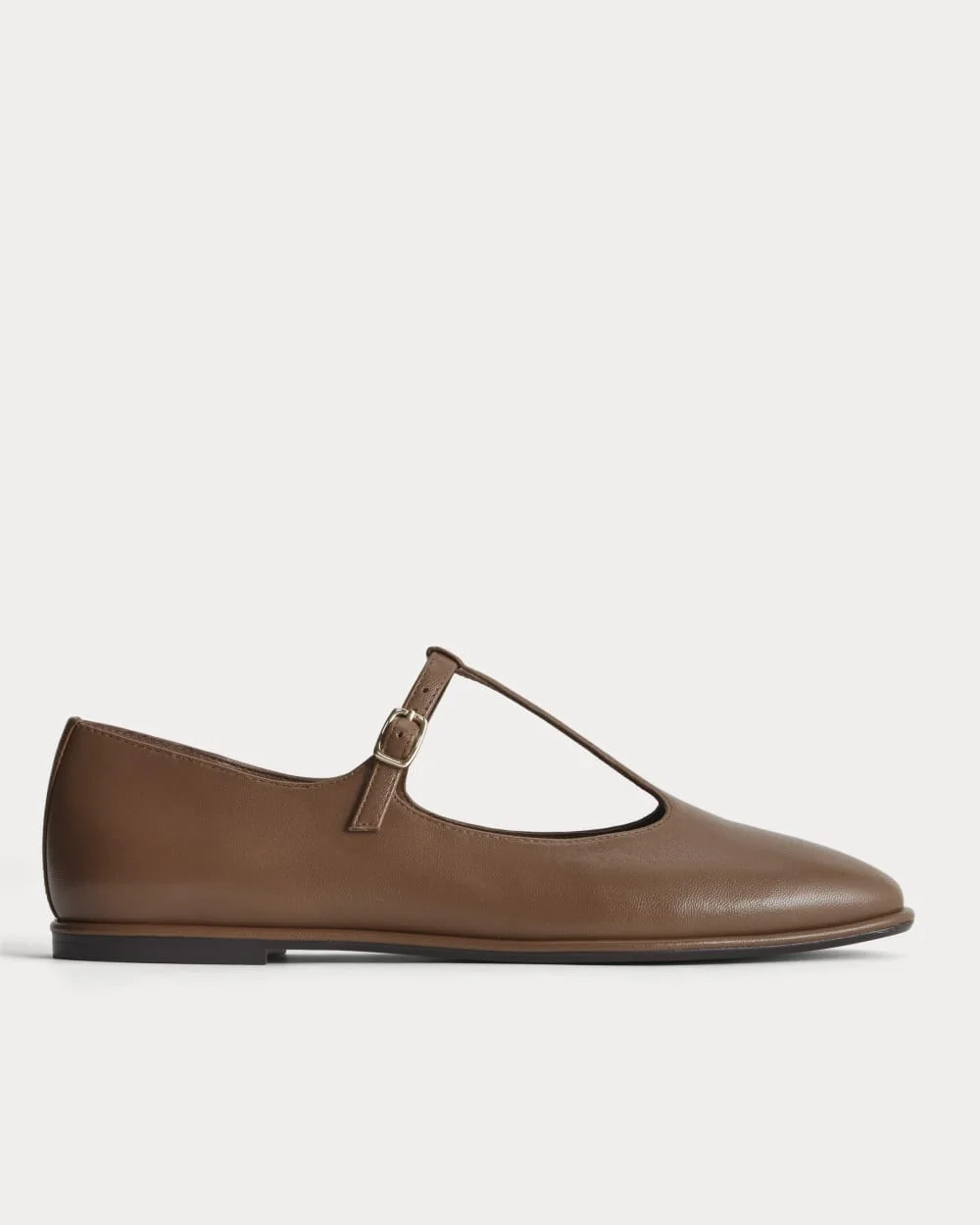THE LEATHER T-STRAP FLAT - 1