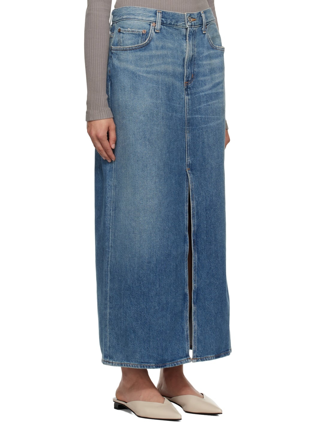 Blue Leif Denim Maxi Skirt - 2
