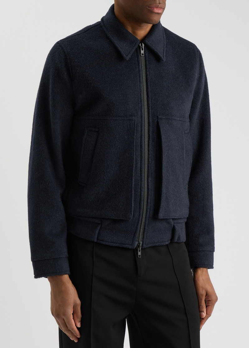 Oliver Spencer Oliver Spencer Arlington Wool-blend Bomber Jacket outlook