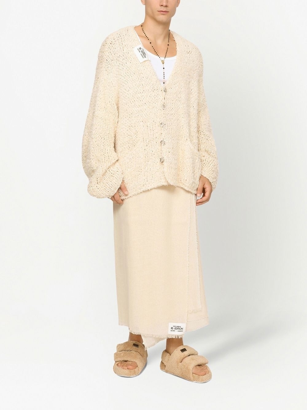 oversized-sleeve knit cardigan - 3