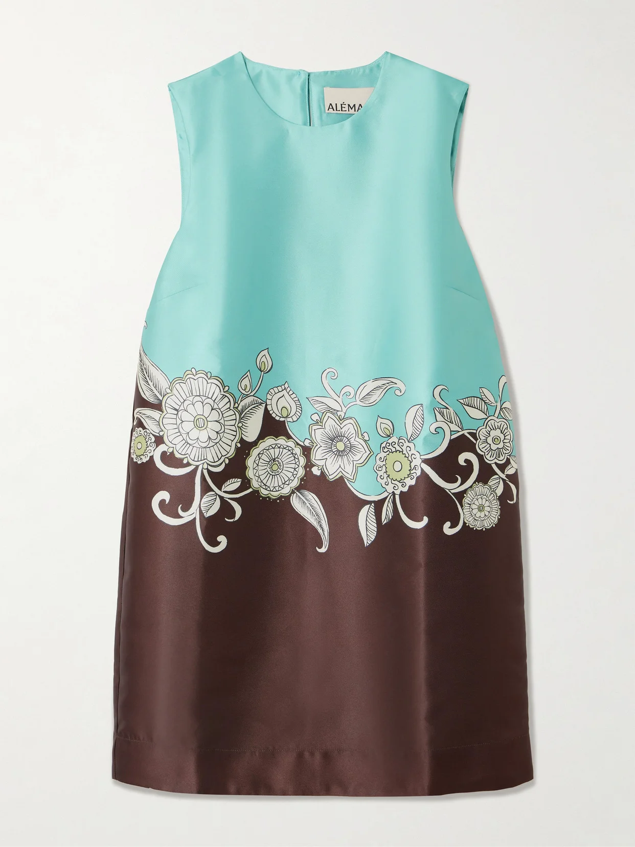 Gia Floral-print Recycled Satin-twill Mini Dress - 1