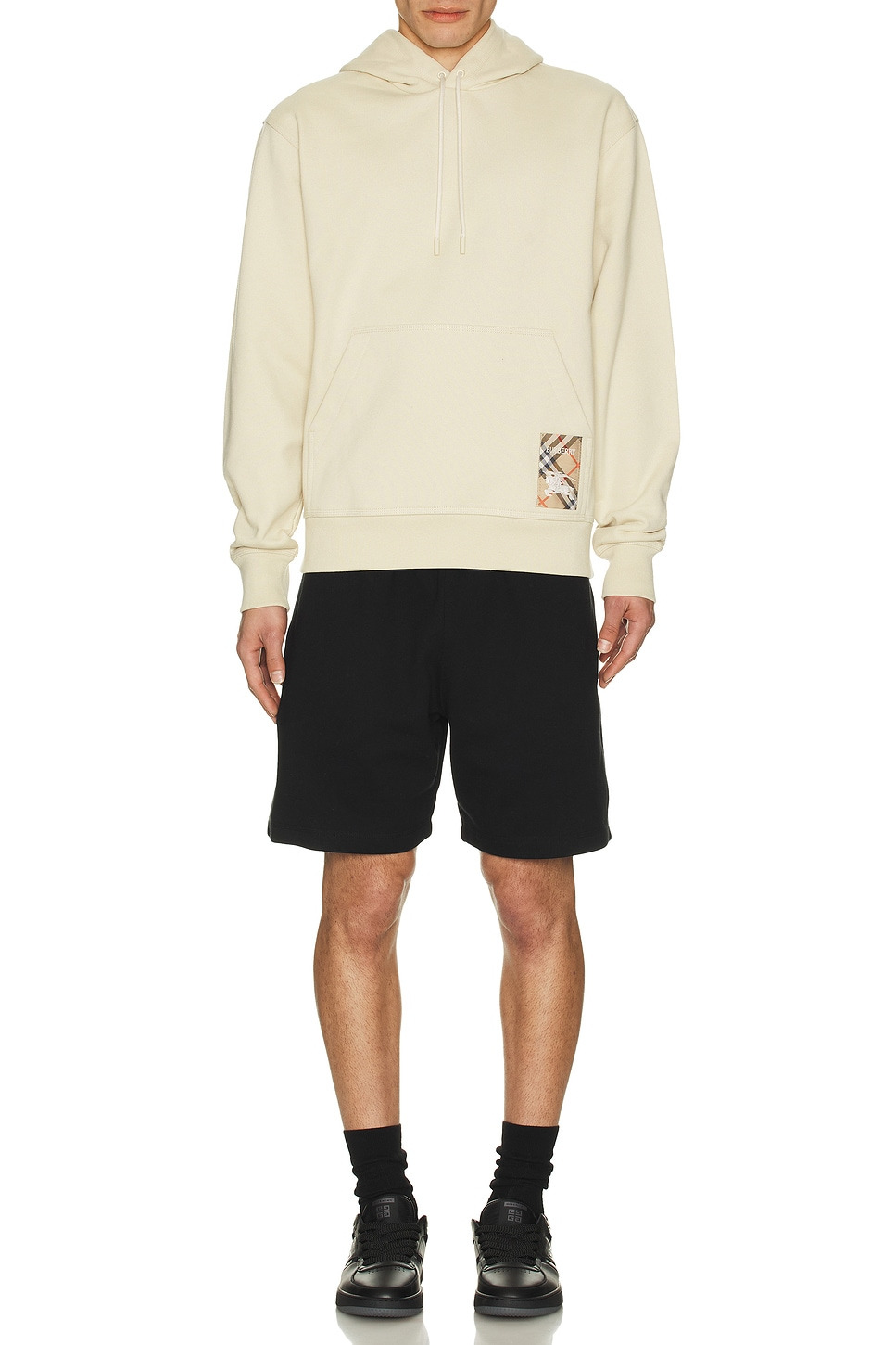 Hoodie With Check Label - 5