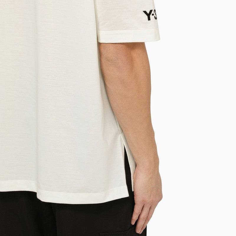 WHITE CREW-NECK T-SHIRT WITH LOGO - 4