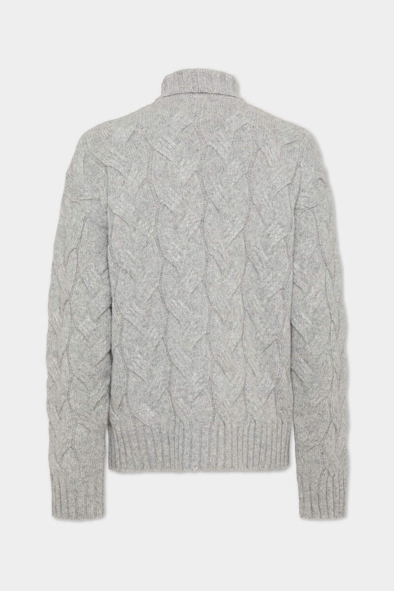 CABLE KNIT TURTLENECK - 2