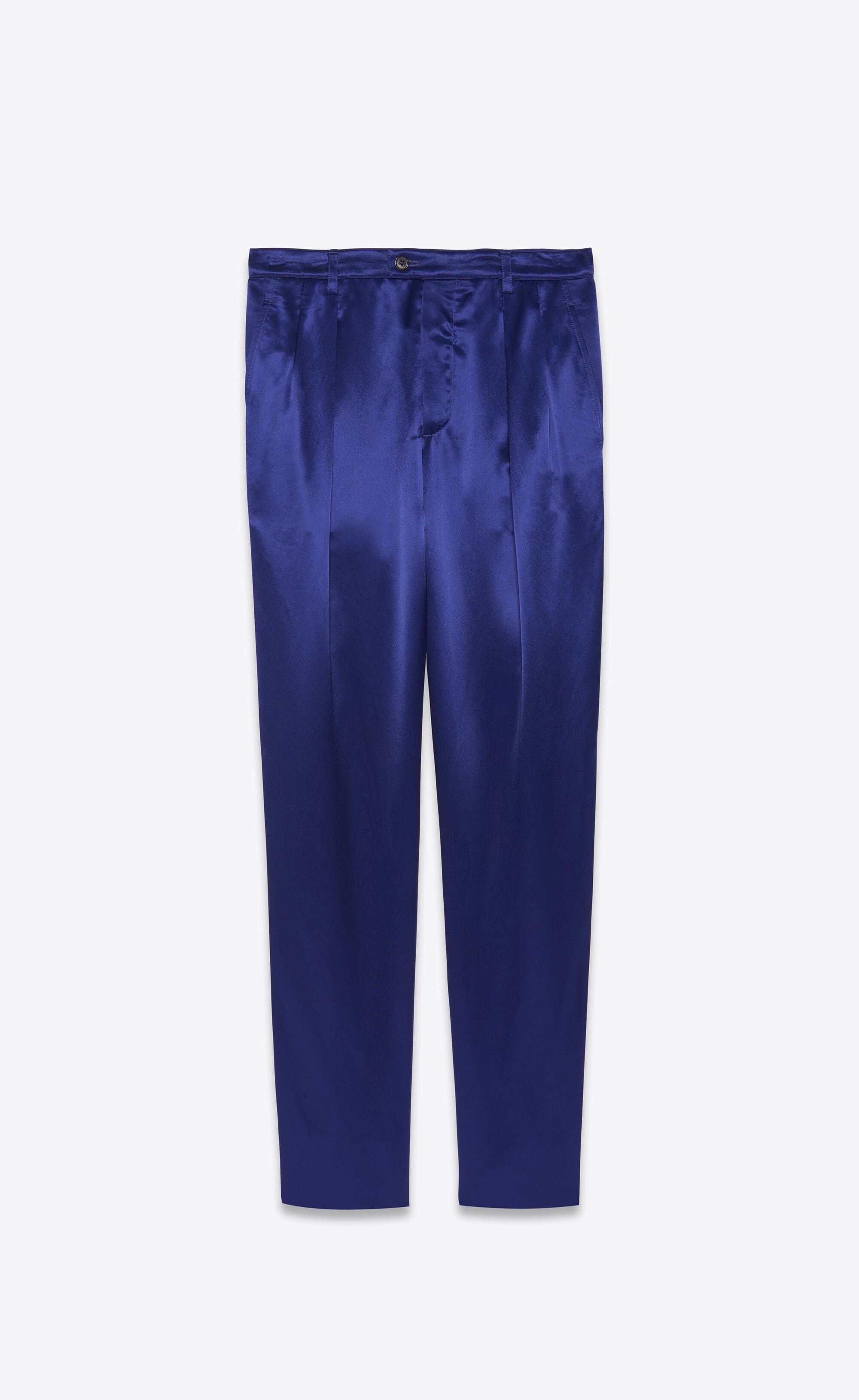 high-rise pants in satin - 1