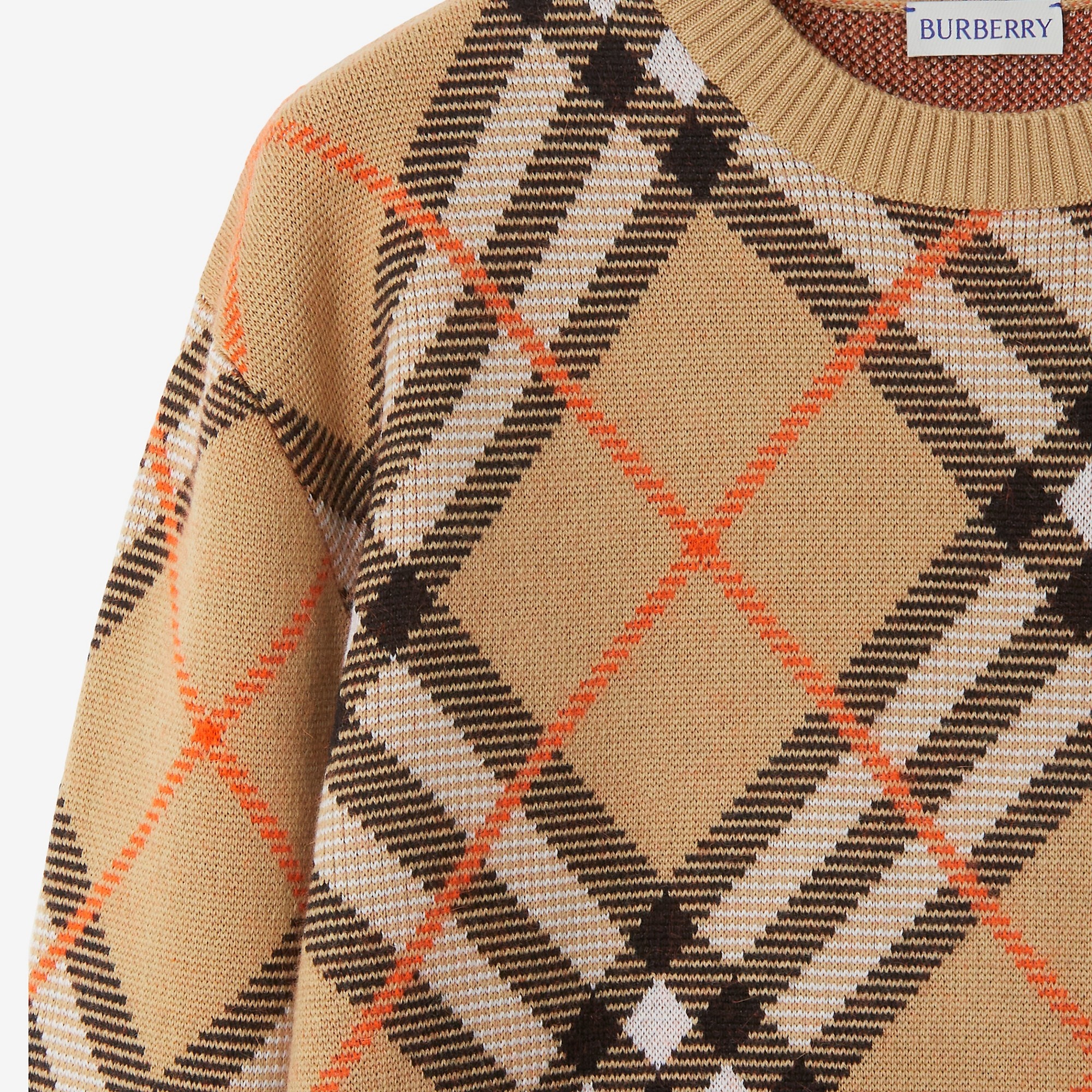 Check Wool Blend Sweater - 6
