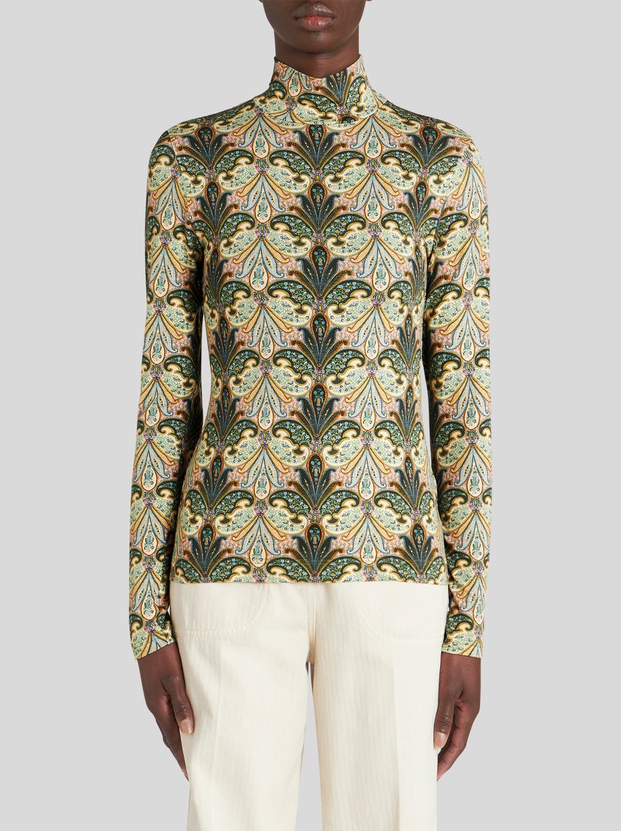 PRINTED POLO NECK JUMPER - 2