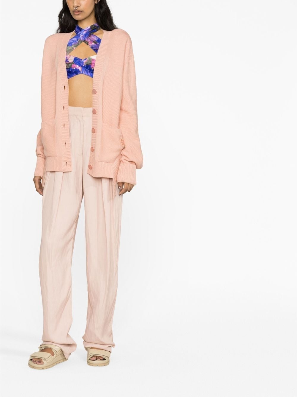 high-waisted pleated trousers - 2