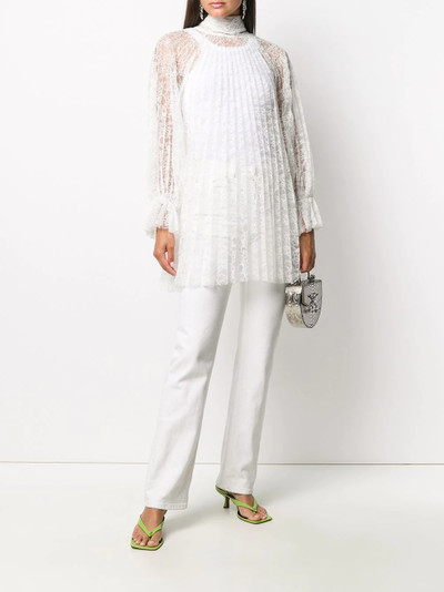 MSGM pleated lace blouse outlook