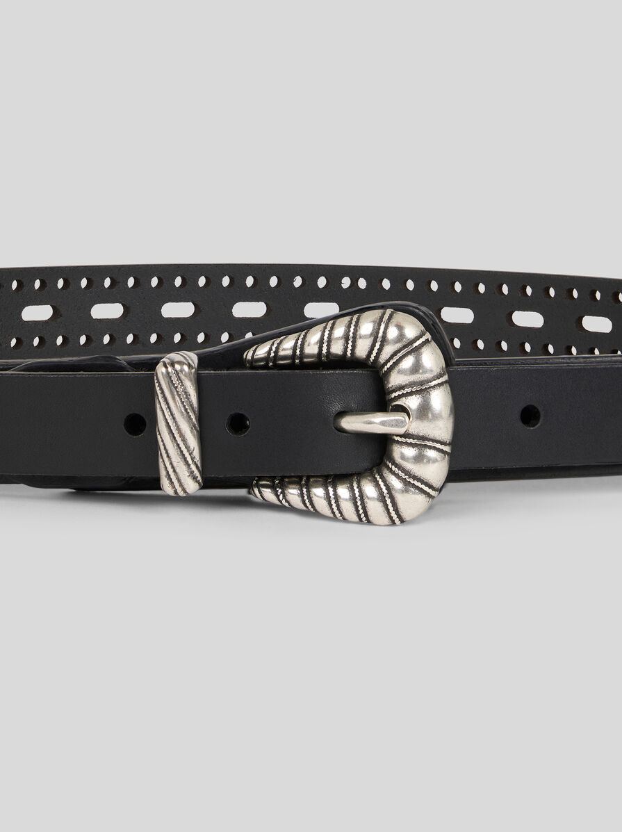 LEATHER BELT WITH OPENWORK - 2
