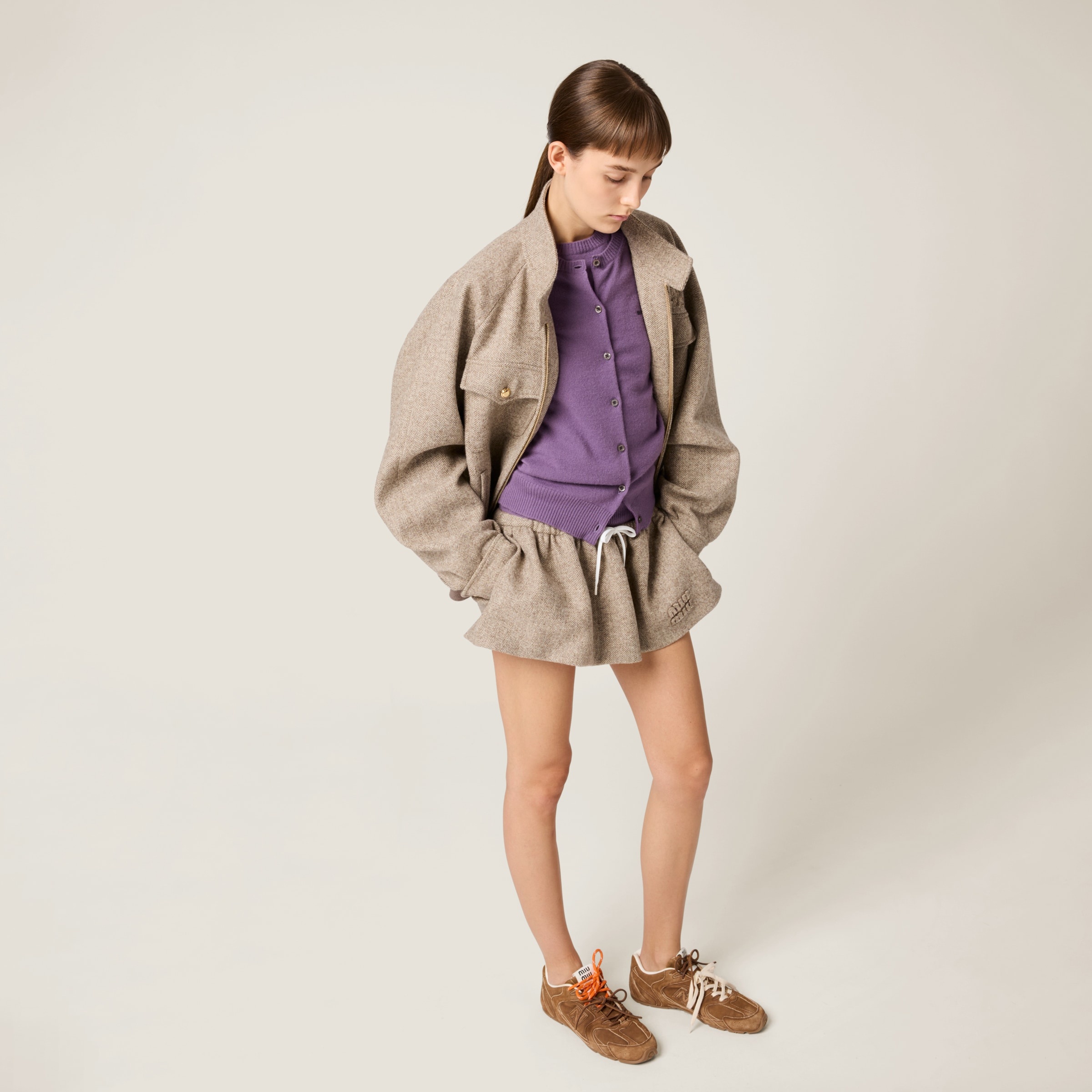 Miu Miu Chevron blouson jacket REVERSIBLE