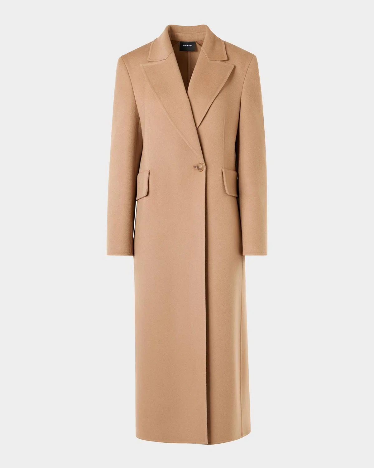Cashmere One-Button Long Coat - 1