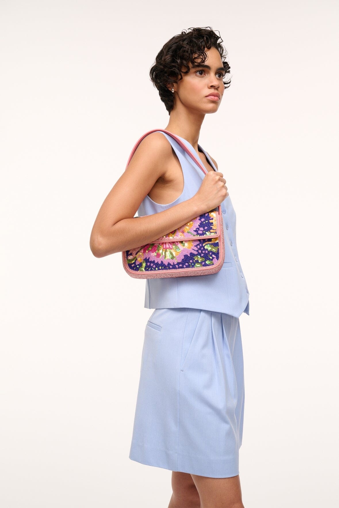 STAUD TOMMY BEADED BAG AURORA - 2