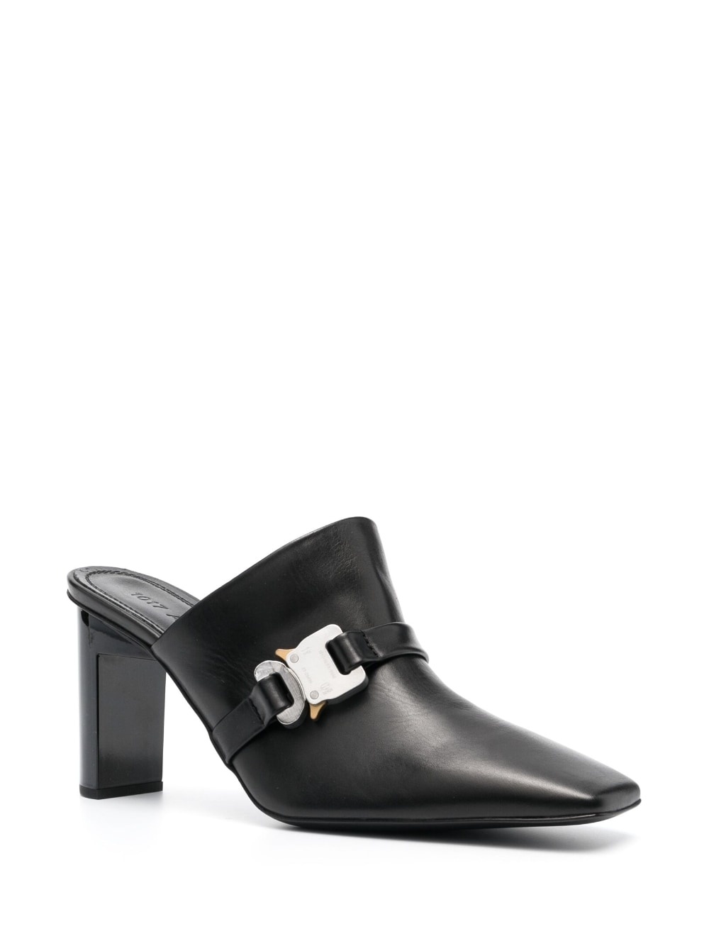 90mm square-toe leather mules - 2