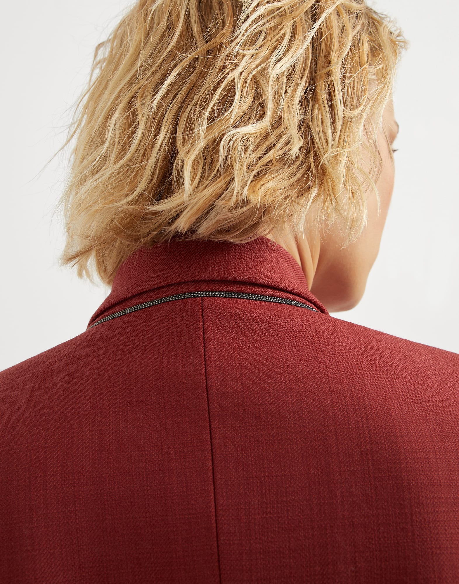 Malfilé virgin wool twill blazer with monili - 3