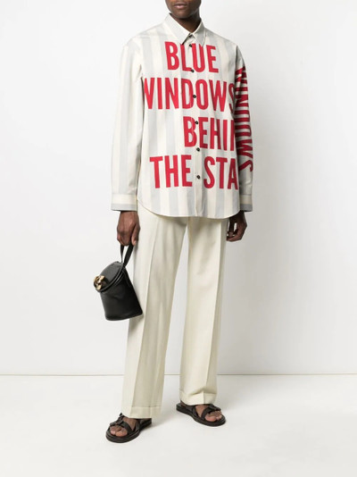 Jil Sander Blue Windows Behinds The Stars striped shirt outlook