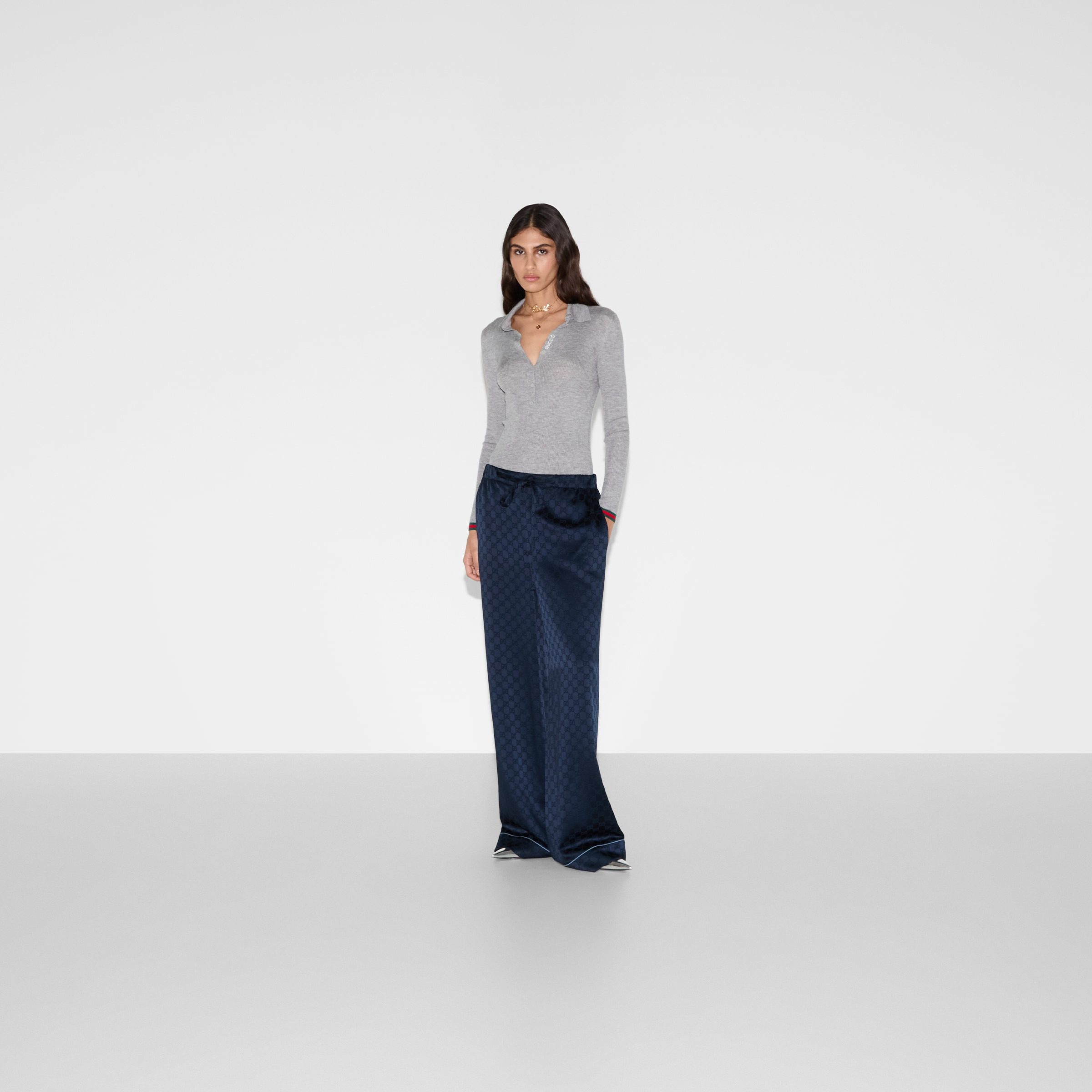 GG satin pants - 2