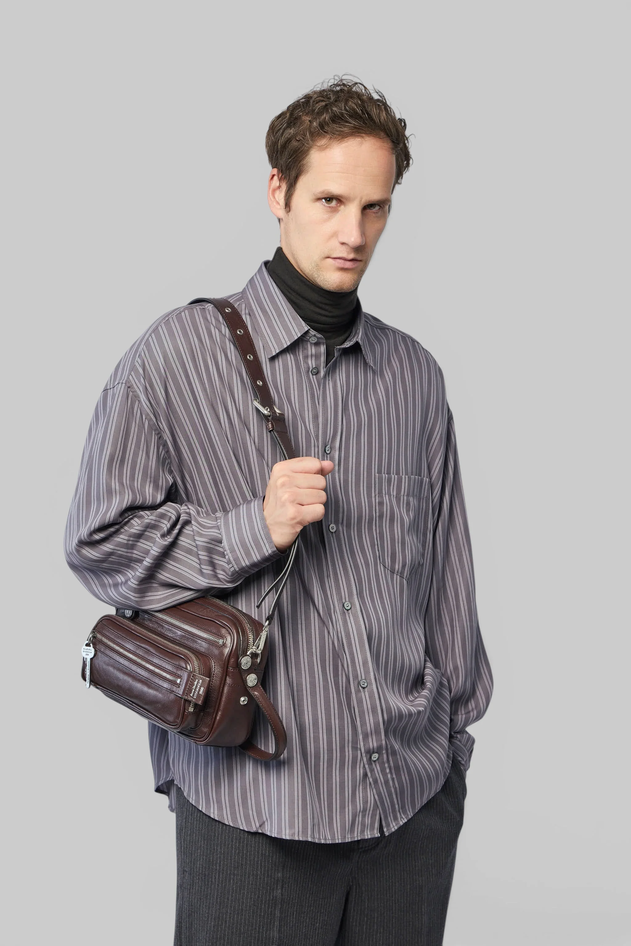 Striped Button-up Shirt - 1
