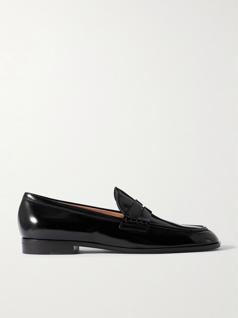 Georgie patent-leather loafers Black 1
