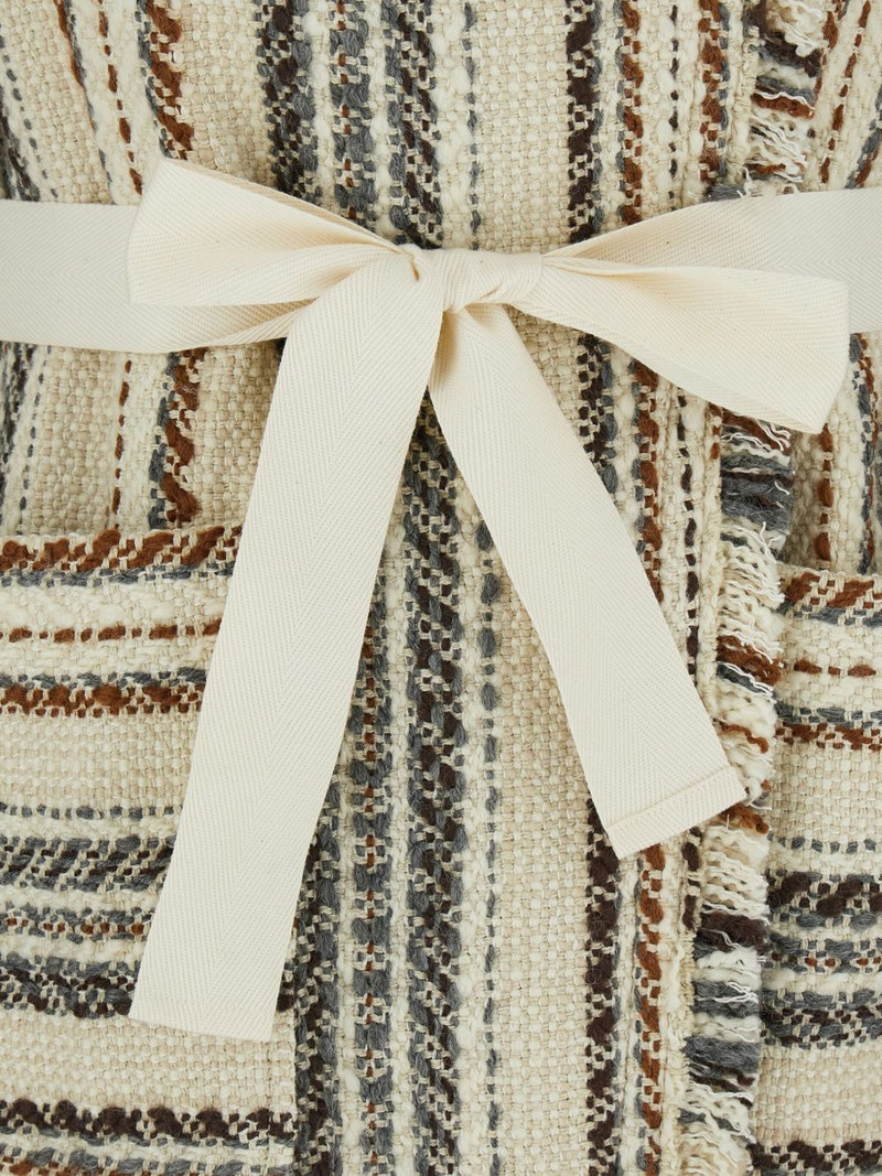 Isabel Marant Étoile Illisa striped fringed jacket outlook