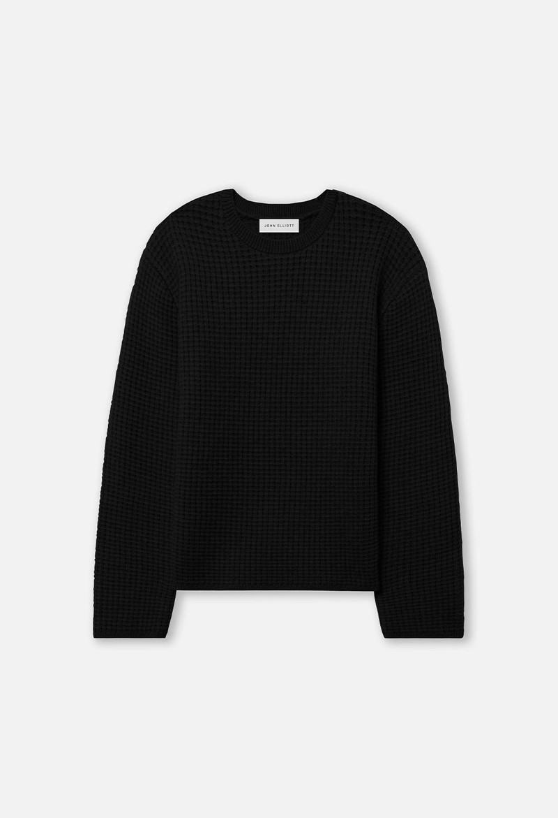 WOOL WAFFLE KNIT CREW 1