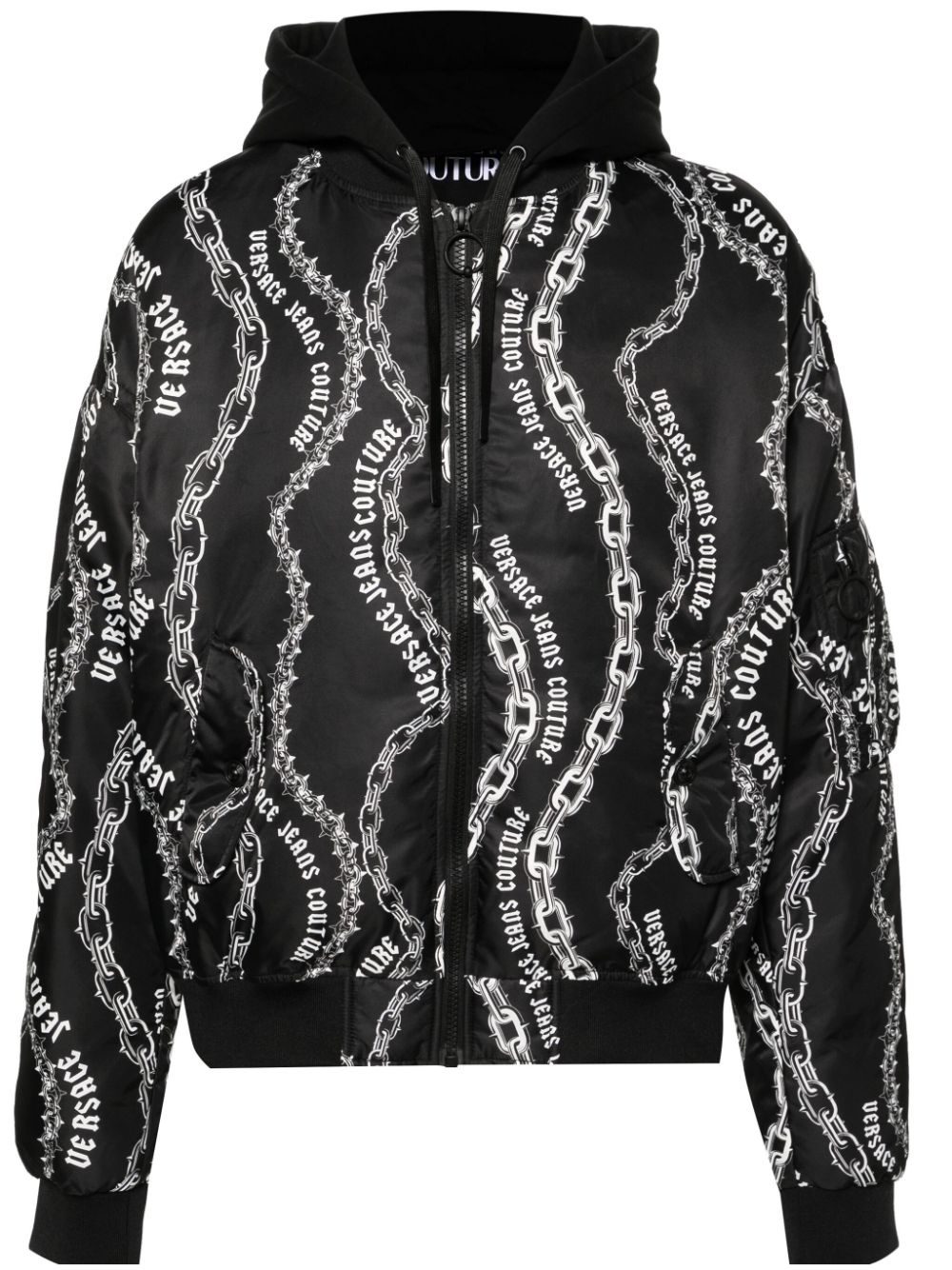 logo-print jacket - 1