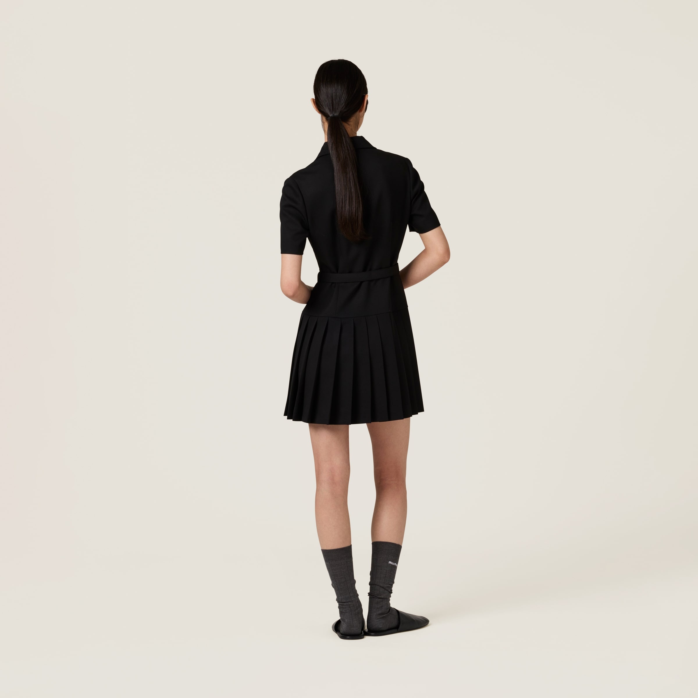 Grain de poudre wool mini-dress - 3