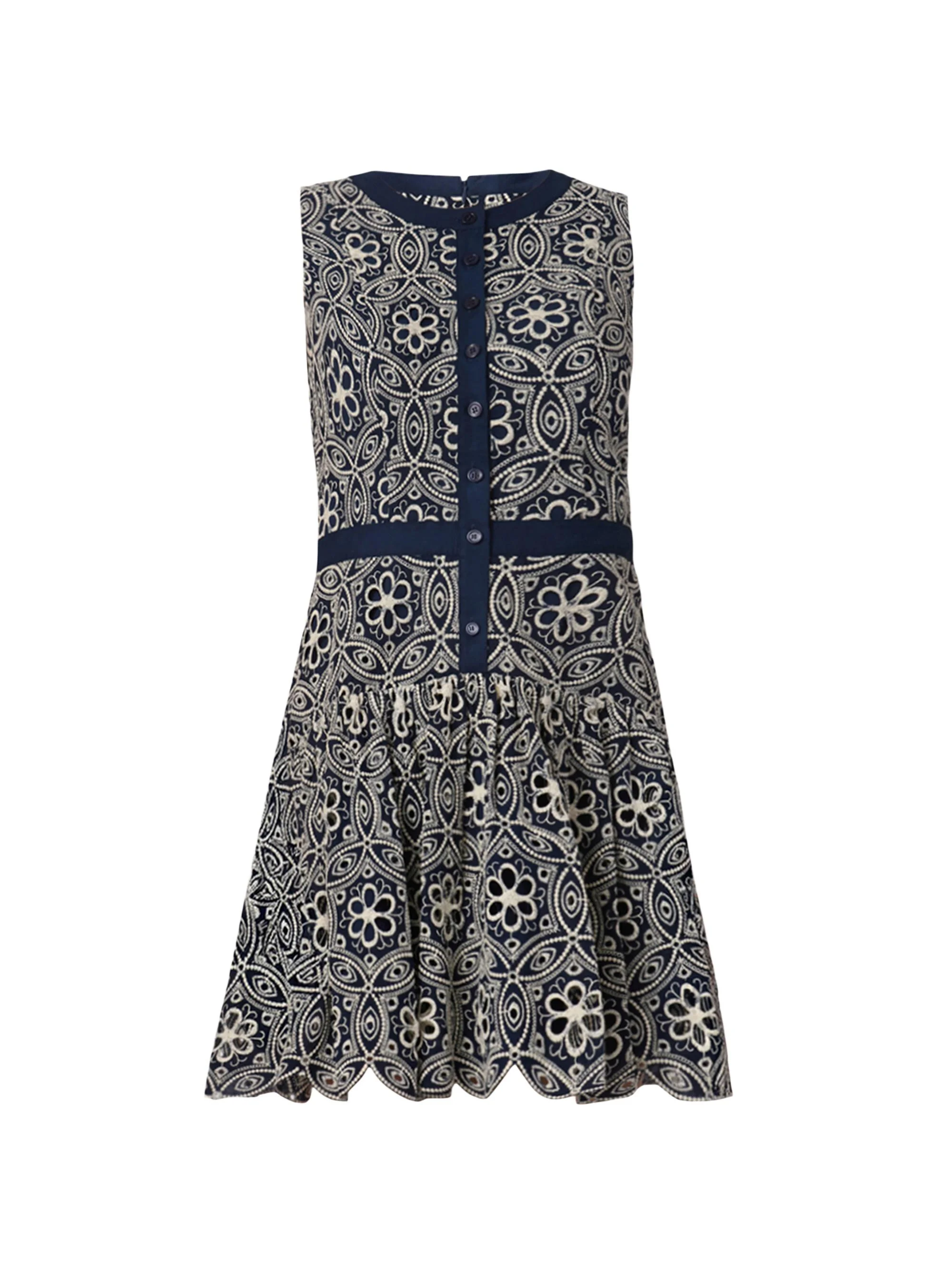 Women's Sierra Printed Minidress - Navy Ivory - 1