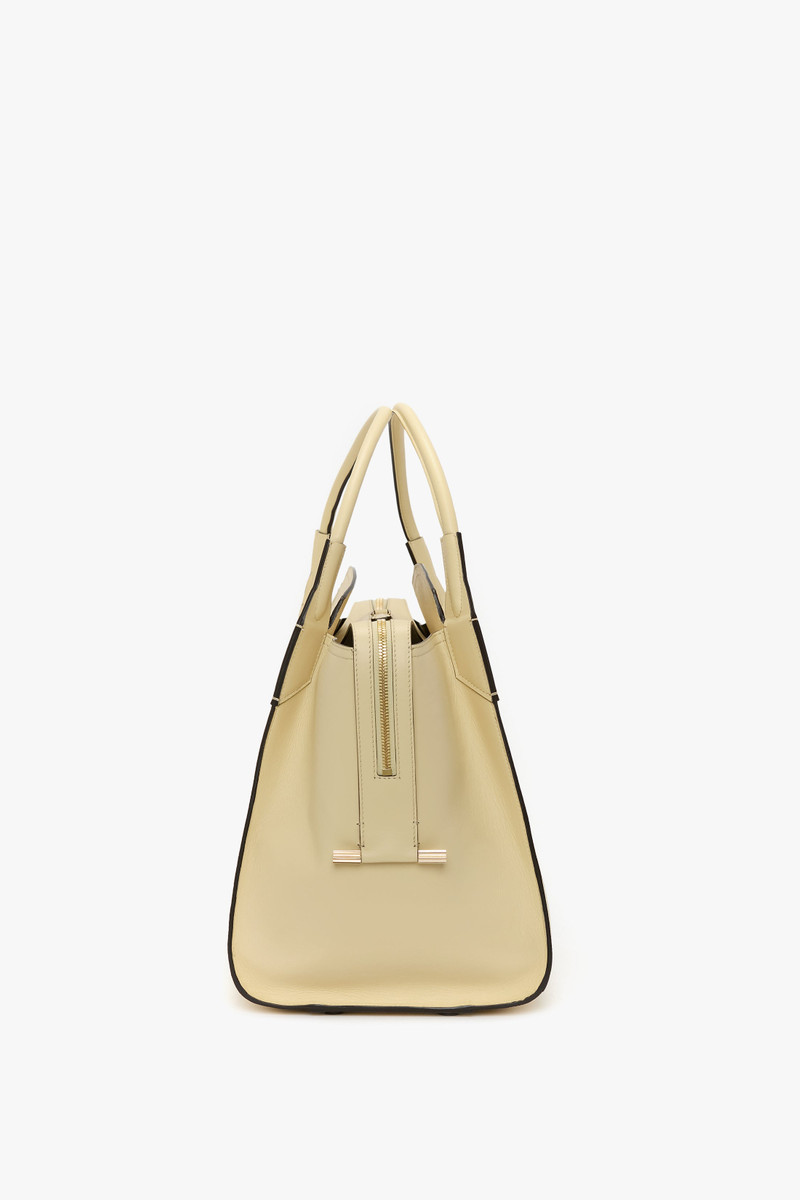 Victoria Bag In Ivory Grained Leather 3