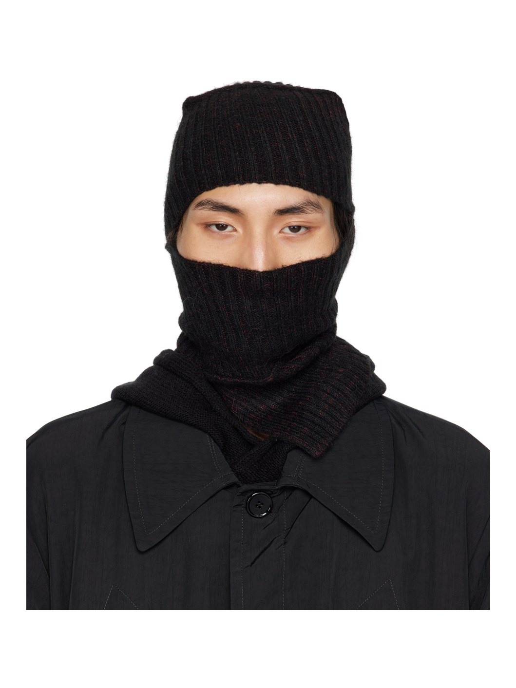 Black Marled Balaclava - 1