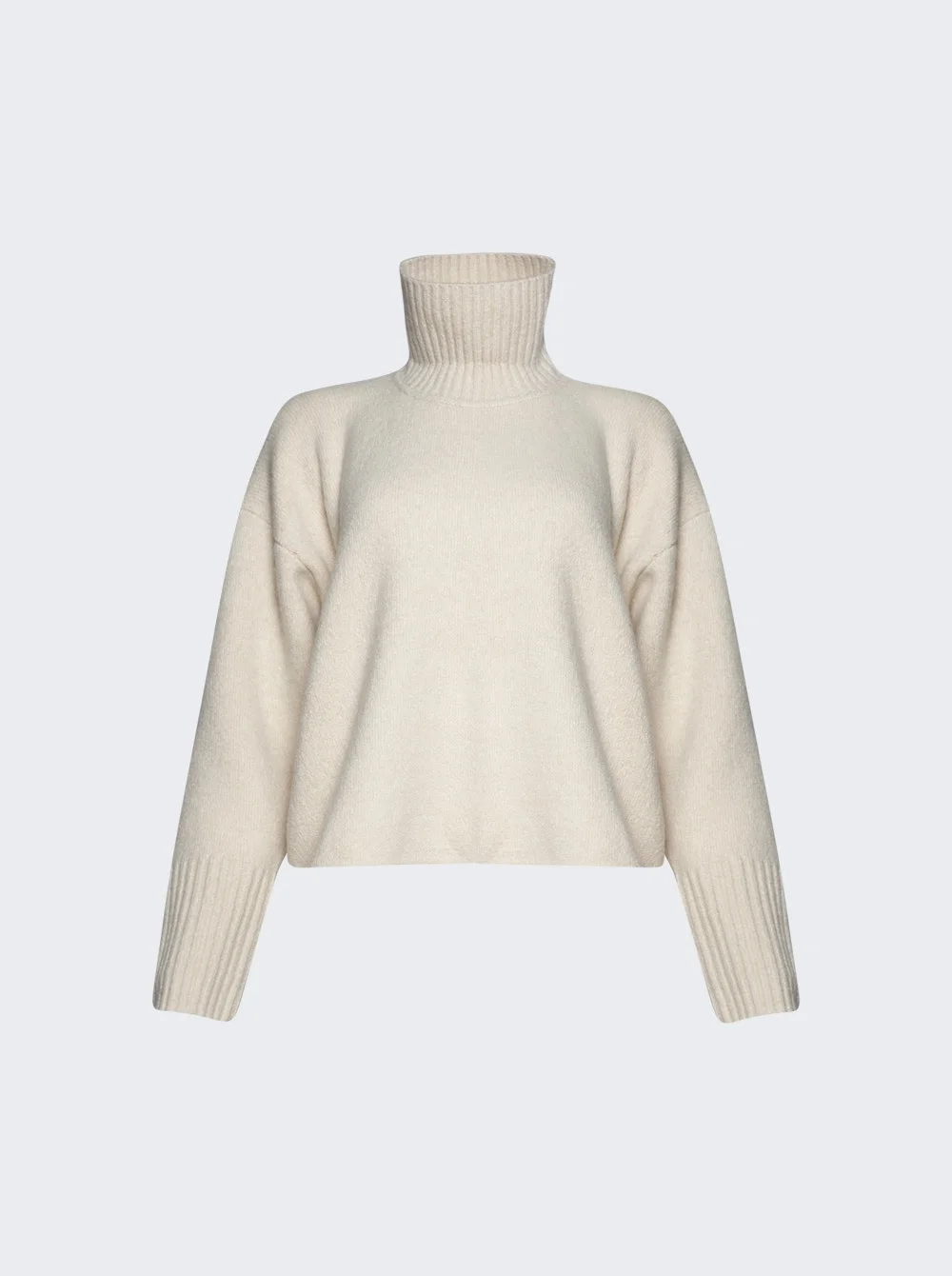 Sandra Turtleneck Sweater In Lofty Eco Cashmere Ecru - 1