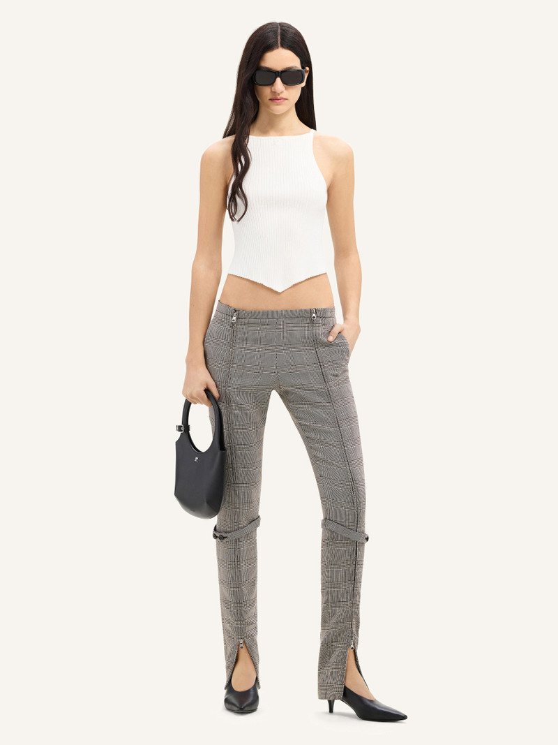 courrèges ZIPPED PRINCE OF WALES TAILORED PANTS outlook