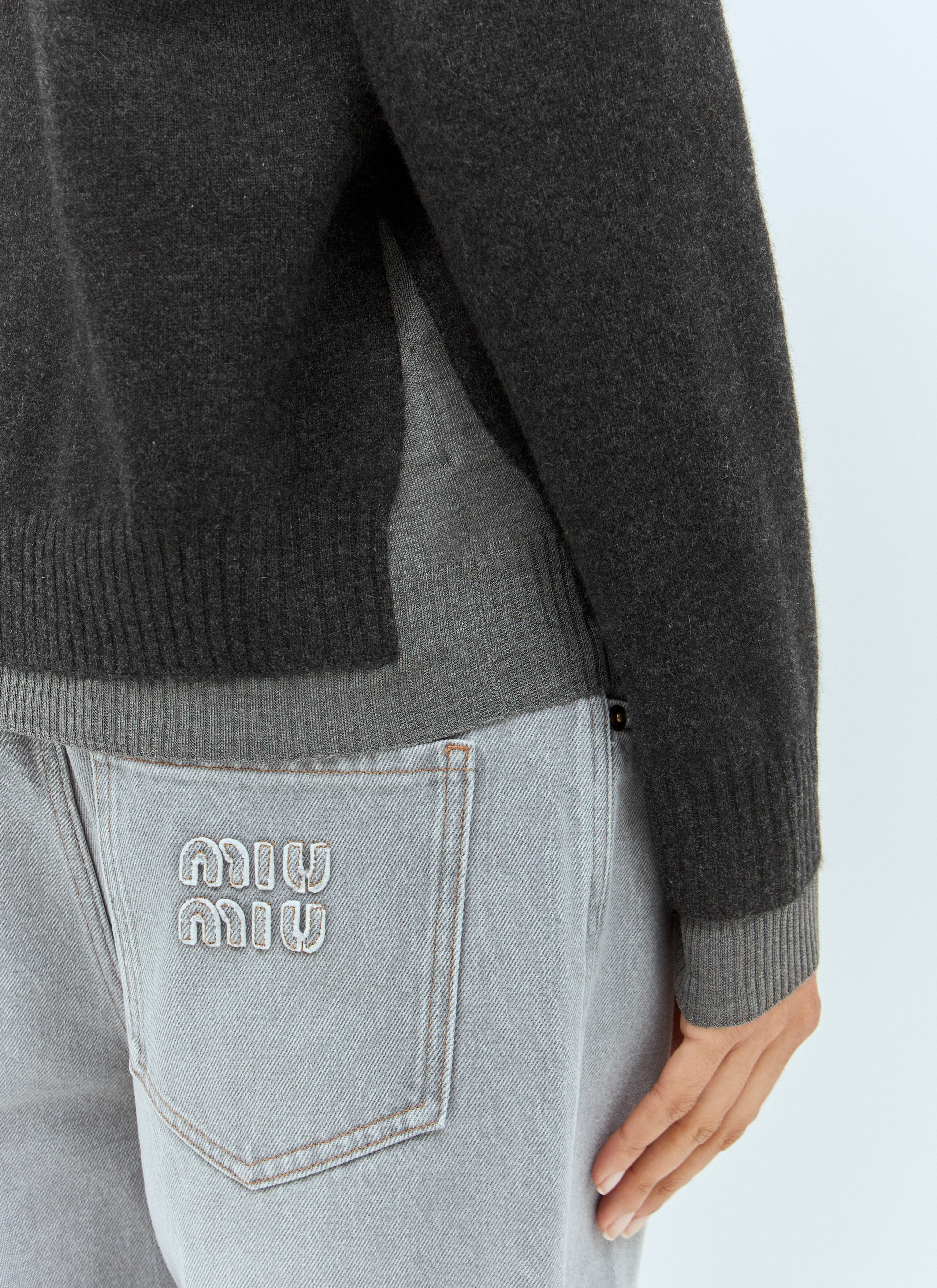 Miu Miu Women Logo Emboidery Sweater - 6
