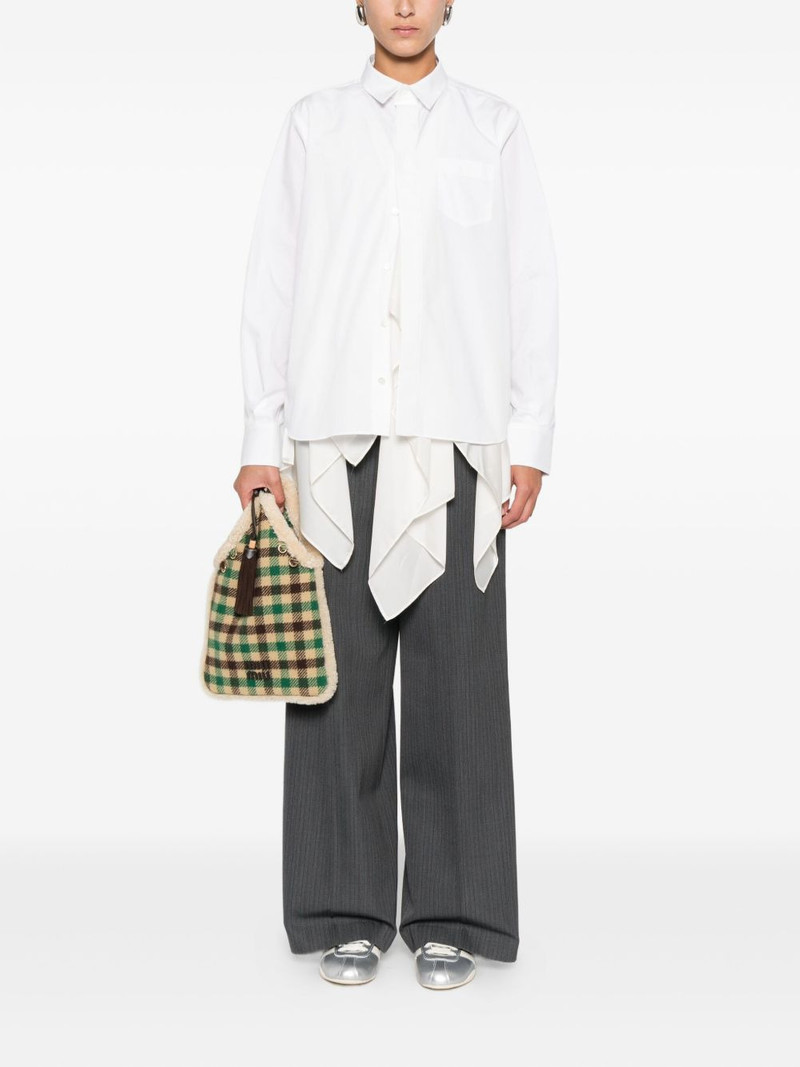 sacai ruffled layered shirt outlook