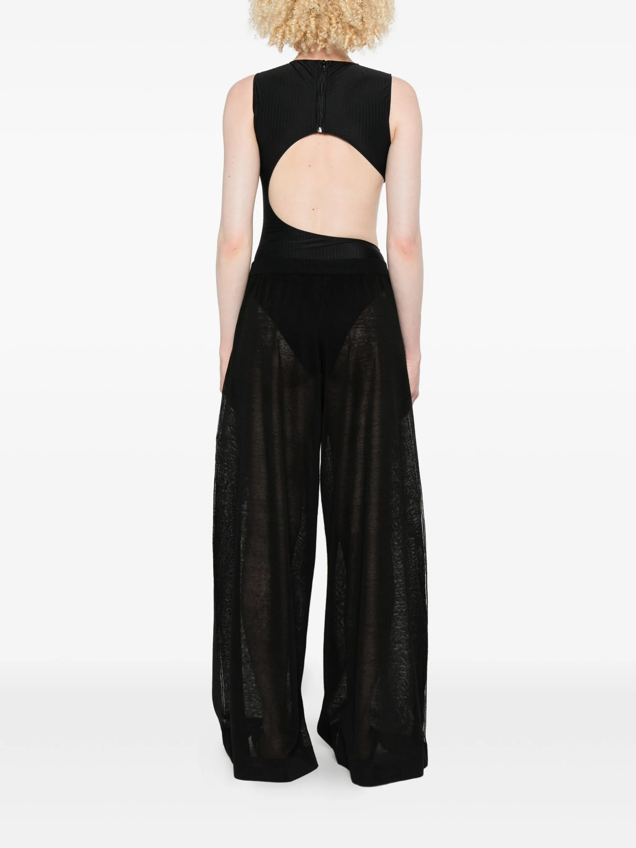 cut-out ribbed swimsuit - 4