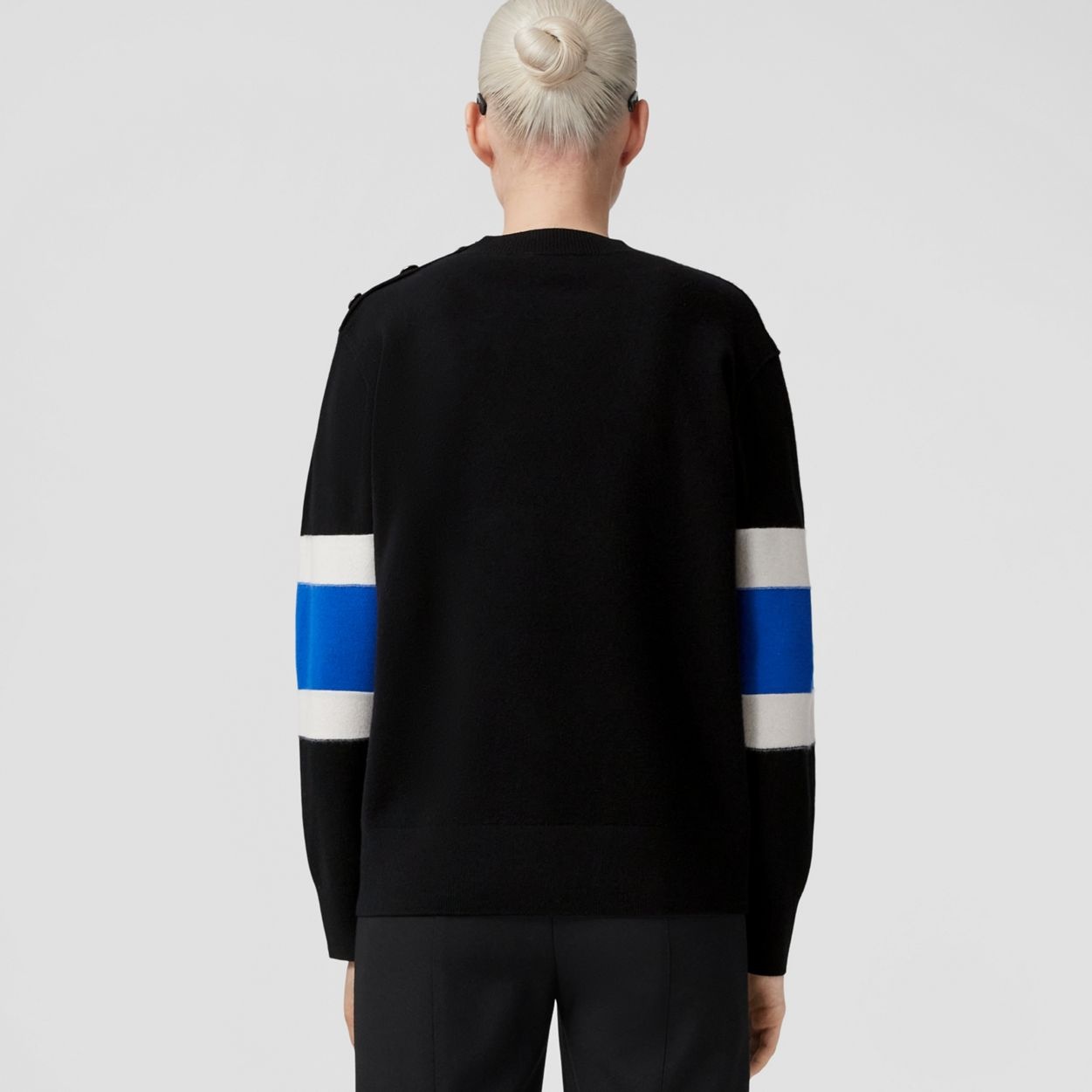 Logo Graphic Appliqué Wool Cashmere Sweater - 4