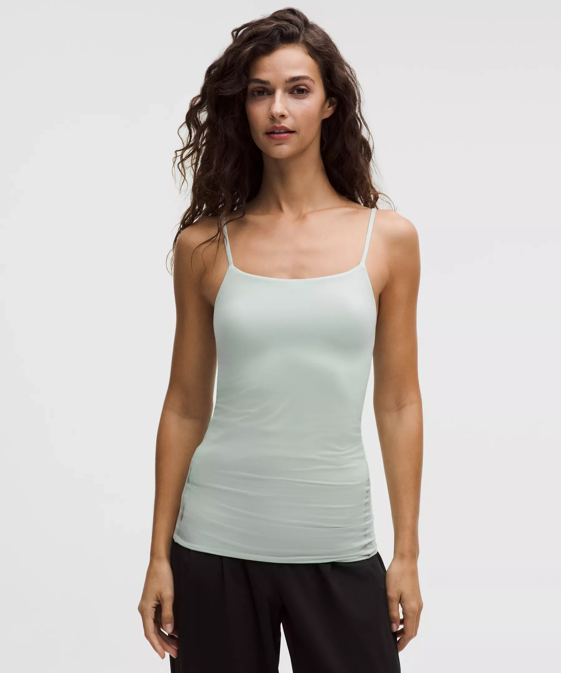 Wundermost Ultra-Soft Nulu Spaghetti-Strap Adjustable Long Cami Tank Top - 1