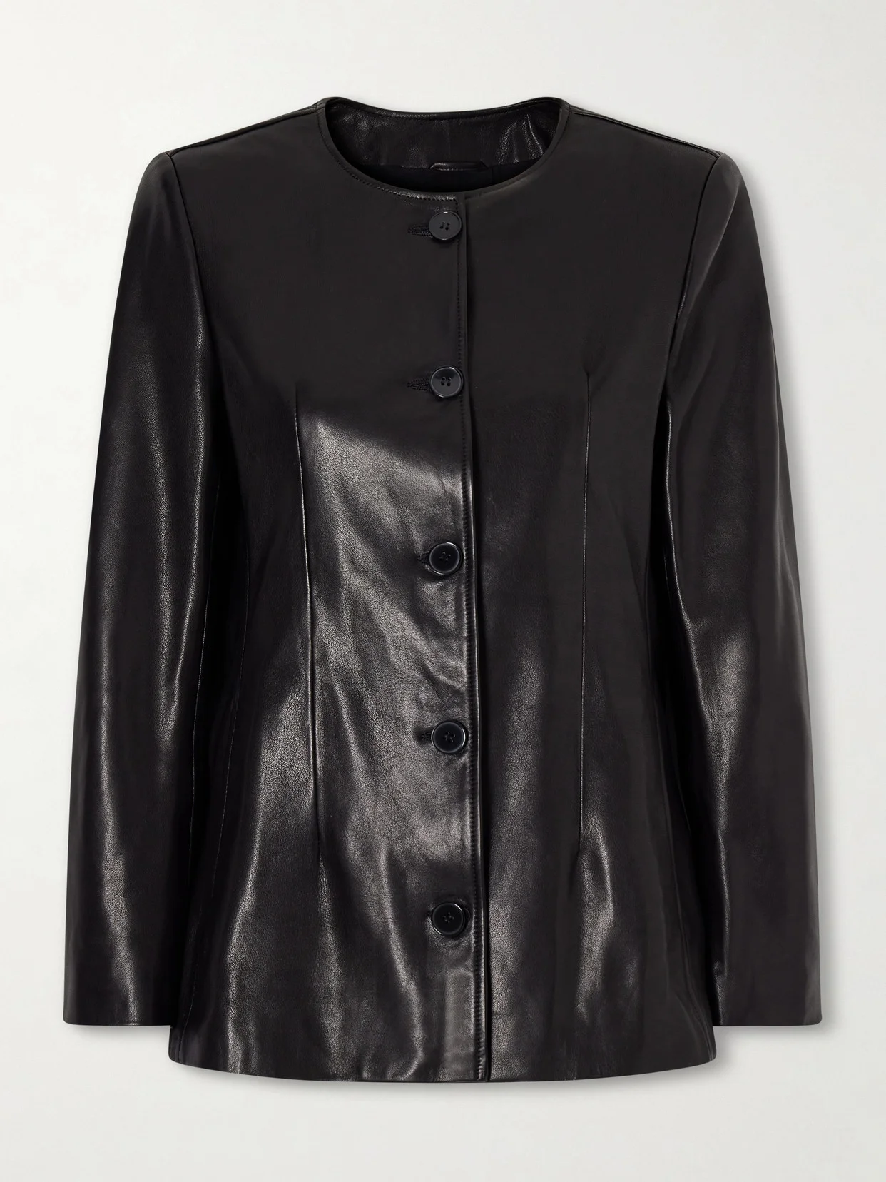 Maud Paneled Leather Jacket - 1