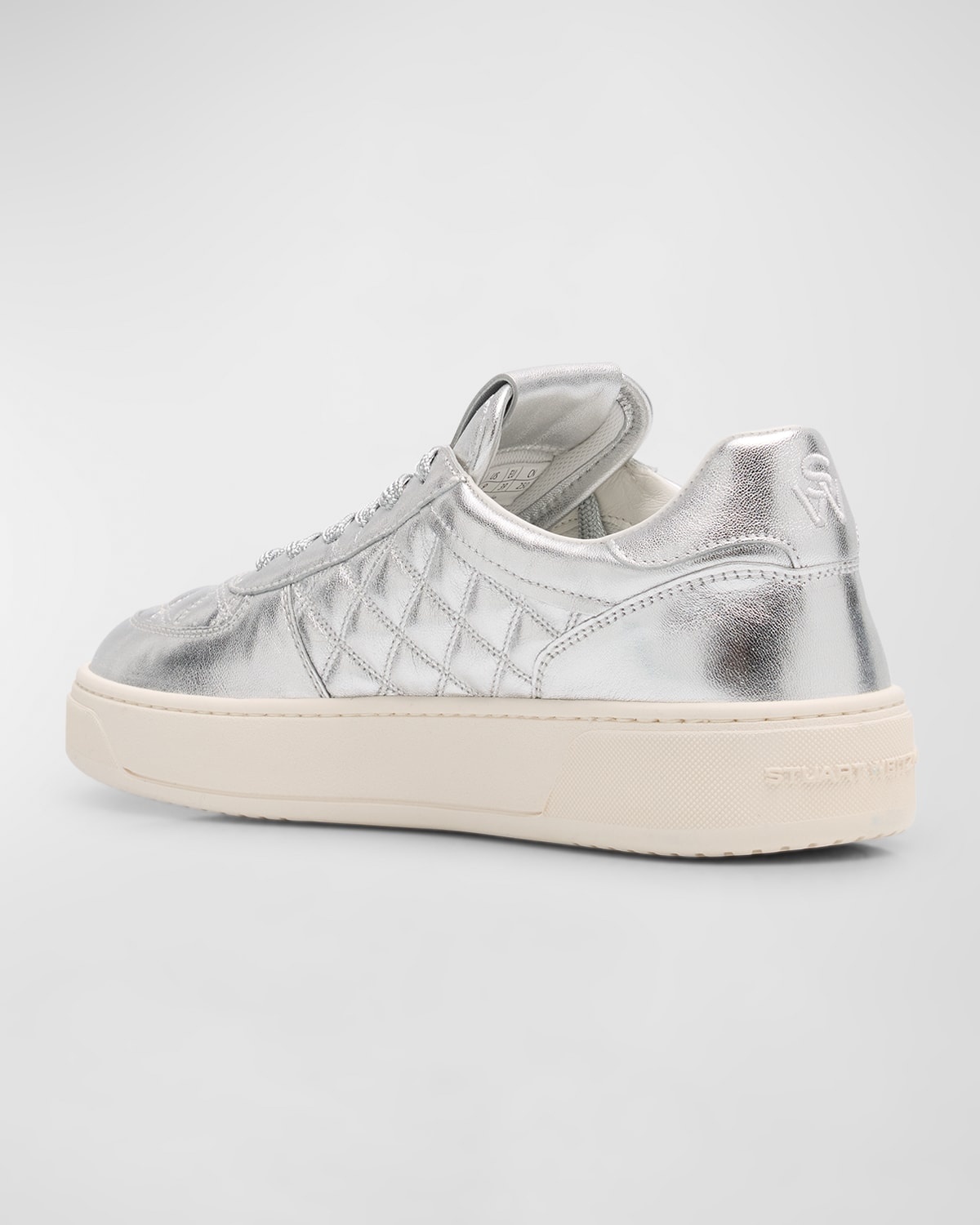 Courtside Quilted Metallic Low-Top Sneakers - 3