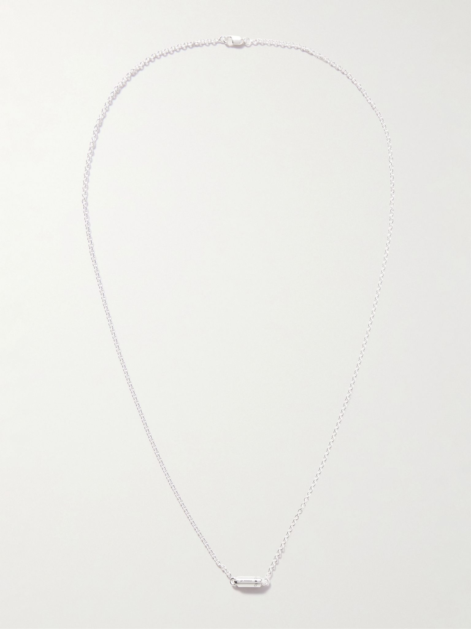 10g Segment Recycled Sterling Silver Pendant Necklace Silver - 4