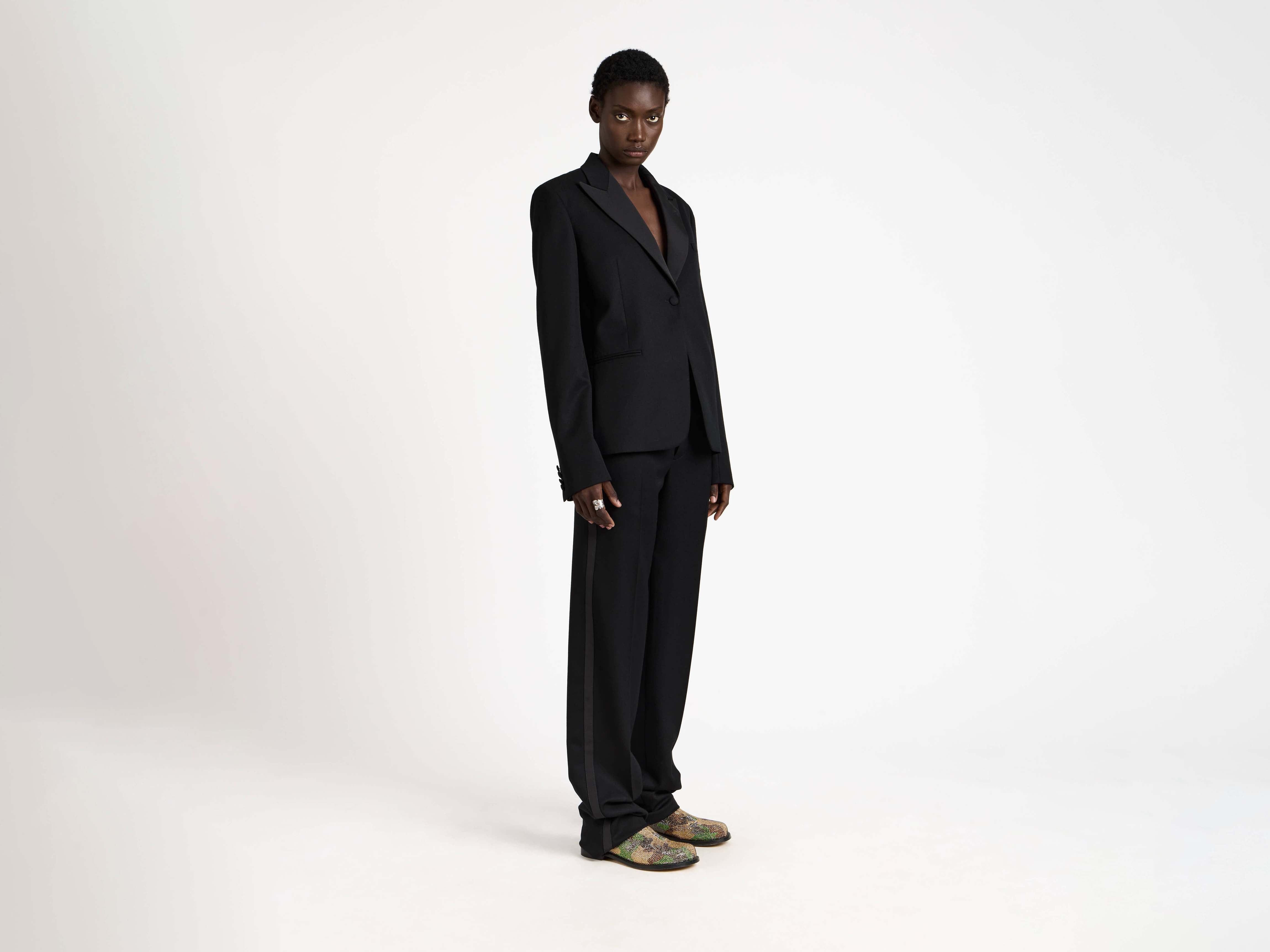 TAILORED TUXEDO TROUSERS IN BLACK - 3
