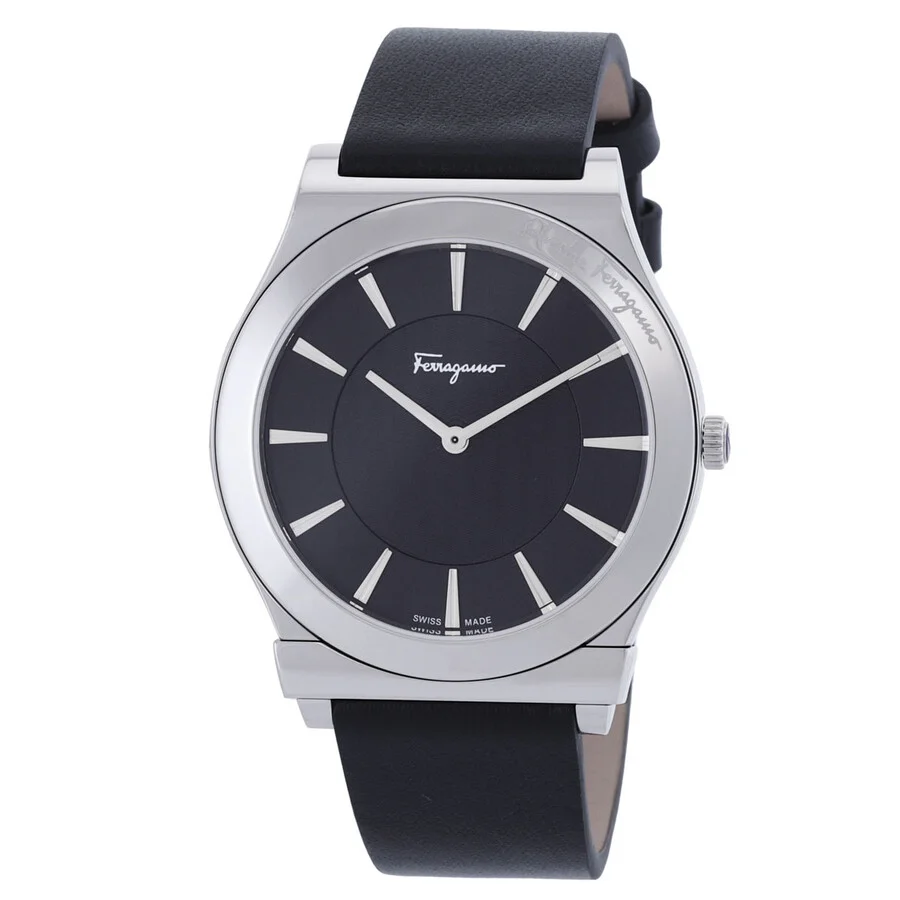 Salvatore Ferragamo Ferragamo 1898 Slim Quartz Black Dial Men's Watch SFPE00519 - 1