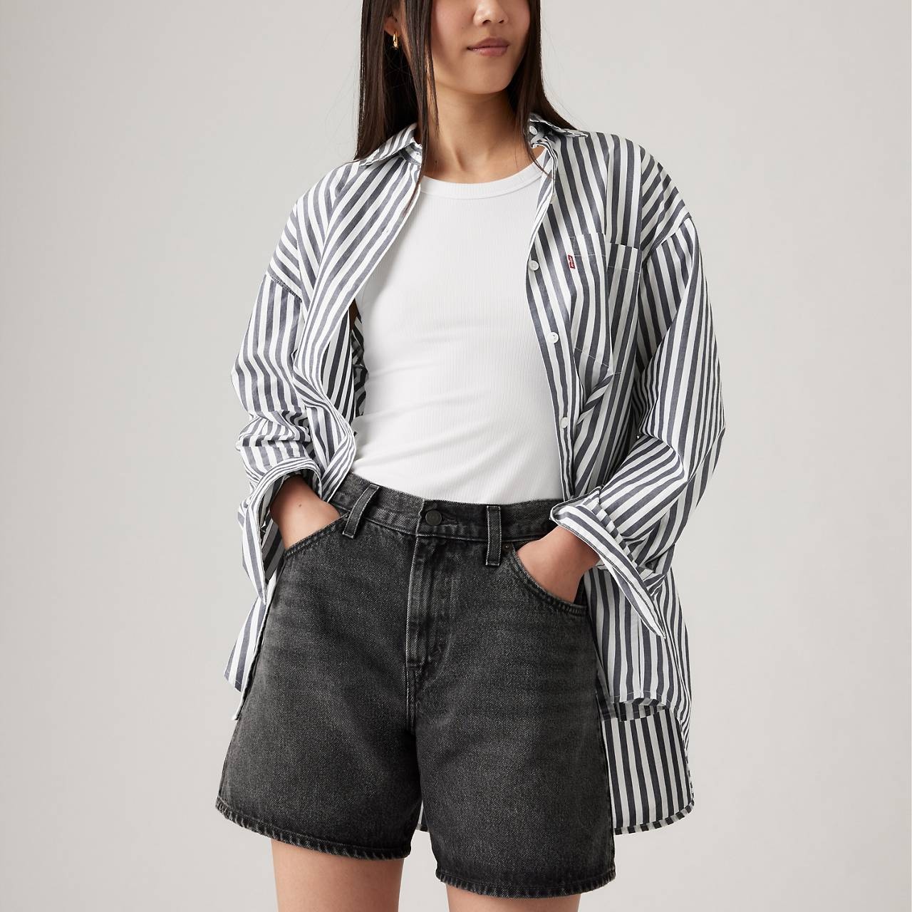 HIGH RISE BAGGY WOMEN'S SHORTS - 4