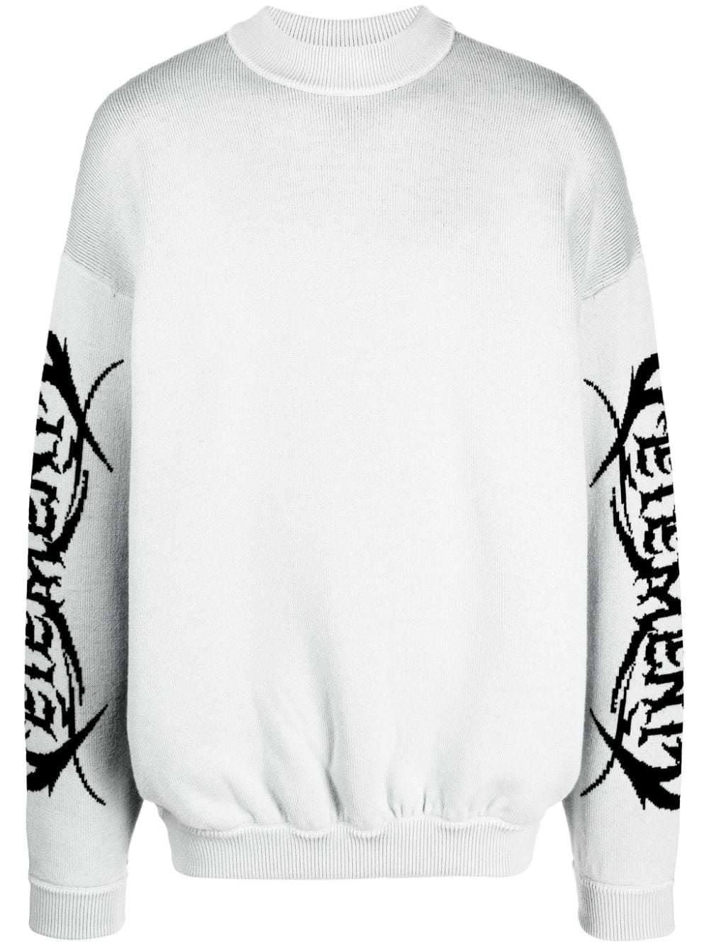 logo-print merino wool jumper - 1